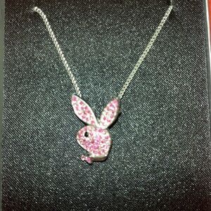 Vintage Playboy Bunny Y2K Pink Playmate Necklace